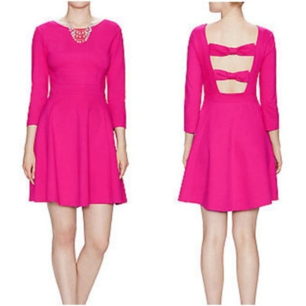 Kate Spade pink flirty bow dress